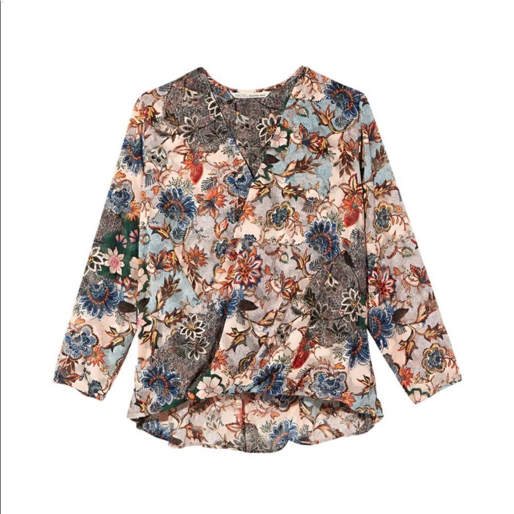 RACHEL BY RACHEL ROY Marceline Wonderlust Blouse Size 2